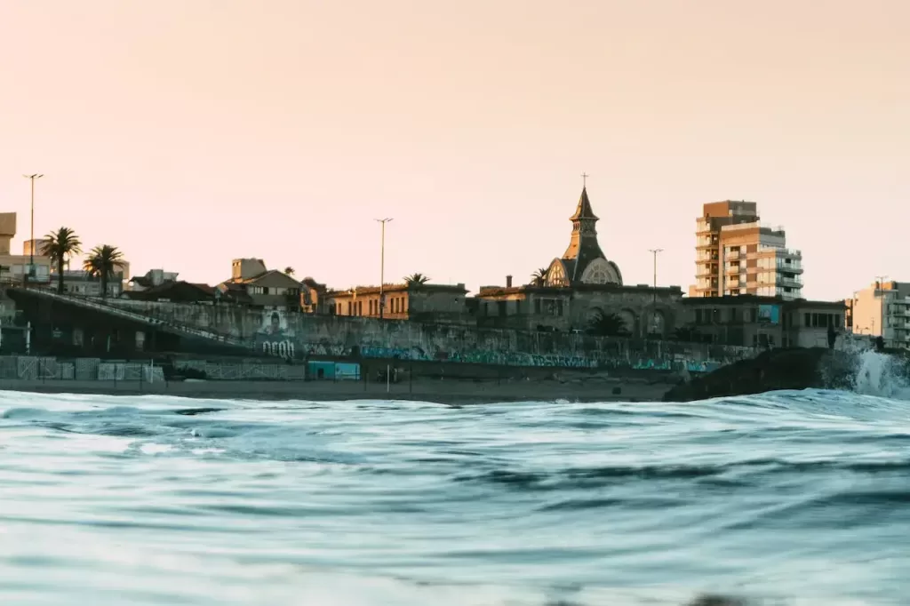 Vista de la costa en Mar del Plata